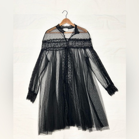 Elegant Black Lace Mini Dress - Picture 15 of 16